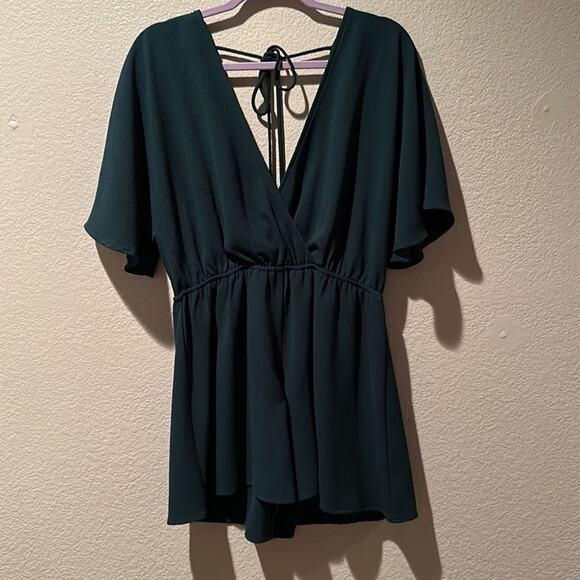 Leith teal short romper sz L - Picture 2 of 2